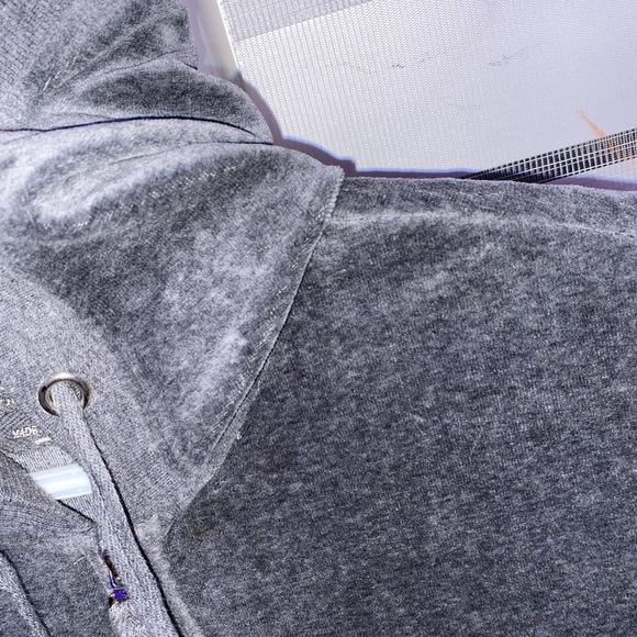 Velvet Gray Zip Up - Picture 2 of 3